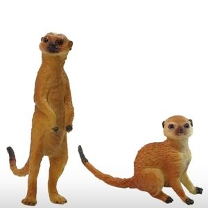 New Sealed (Lot Of 3) Toymany MEERKAT 3" PVC Detailed Hard Plastic Figure Toys.